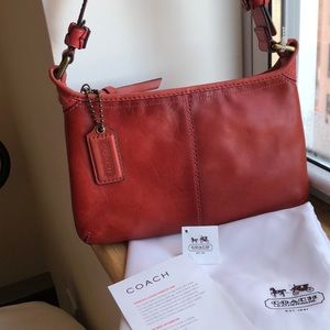 *NEW* Coach All Leather, Red Purse/Handbag